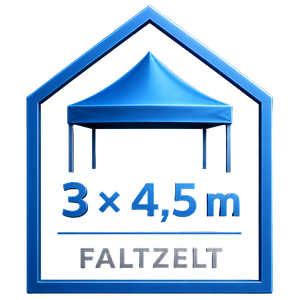 3 × 4,5 m Faltzelt